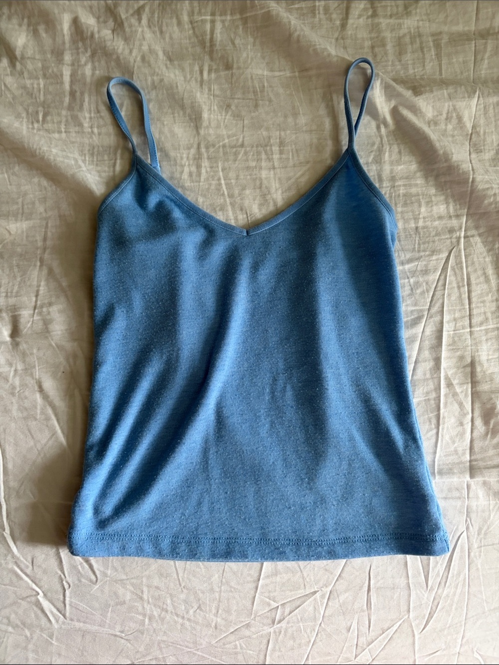 American Eagle Outfitters Dusty Blue Spaghetti Strap V-Neck Camisole